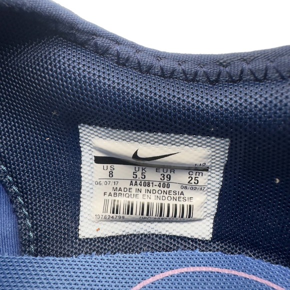 Nike | Women | Blue Dualtone Racer Mesh Running Shoes | Size 8 - Picture 12 of 12